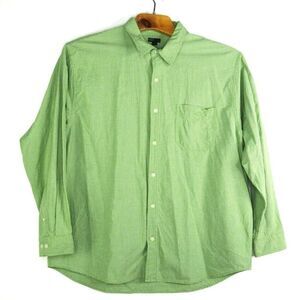 BKE Division Men's Button Up Shirt Size XL Green Plaid Long Sleeve